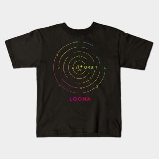 KPOP GIRLGROUP LOONA ORBIT FANDOM LOGO Kids T-Shirt